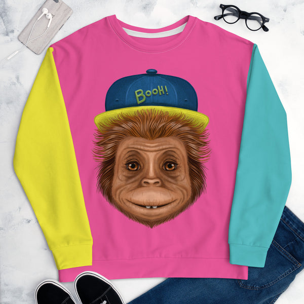 Unisex sweatshirt "Full cap" (chimpanzee)