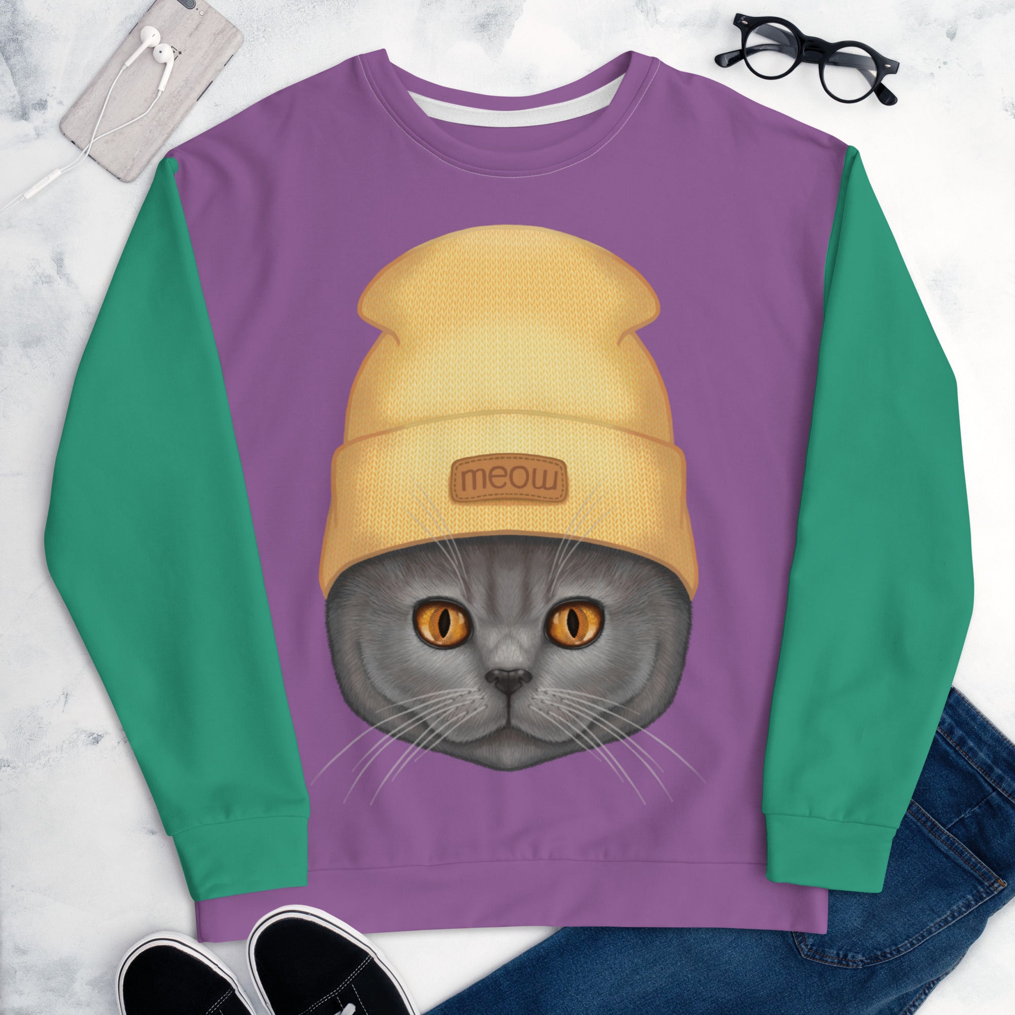 Unisex sweatshirt "Beanie" (British shorthair)