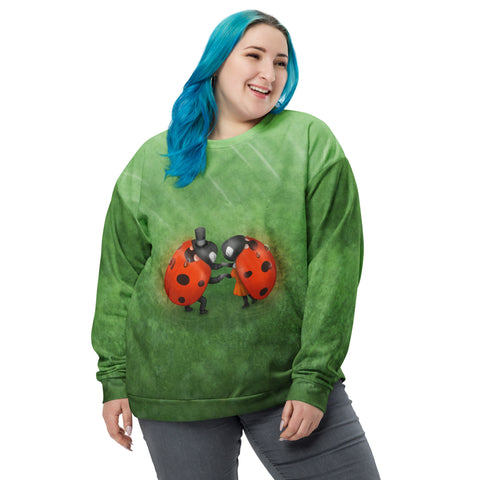 Unisex sweatshirt "Two lovers in the rain don't need an umbrella" (Ladybugs)