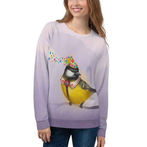 Unisex sweatshirt "Be a rainbow in someone's cloud" (Great Tit)