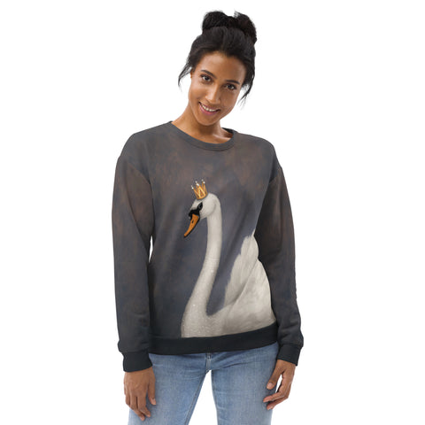 Unisex sweatshirt "Even if you enter the dirty water, stay neat like a white swan" (Swan)