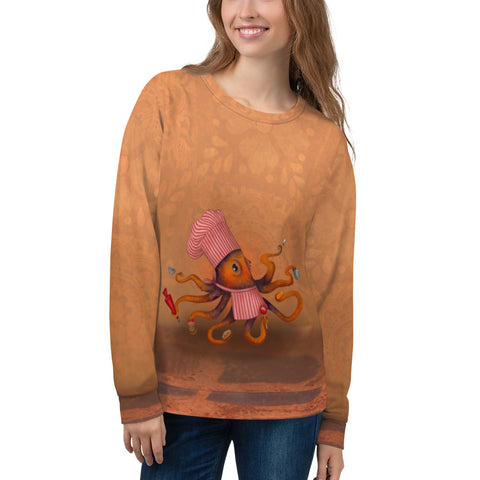 Unisex sweatshirt "Cooking is my superpower and apron is my cape" (Octopus)