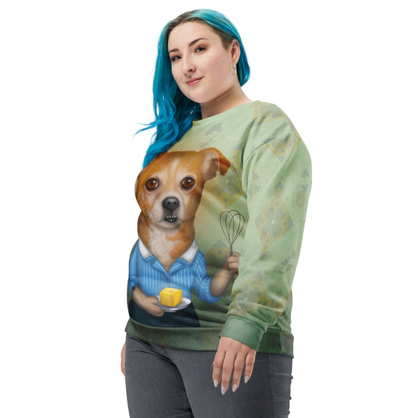 Unisex sweatshirt "With enough butter anything is good" (Dog)