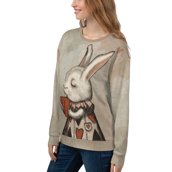 Unisex sweatshirt "Lucky at cards, unlucky in love" (Hare)