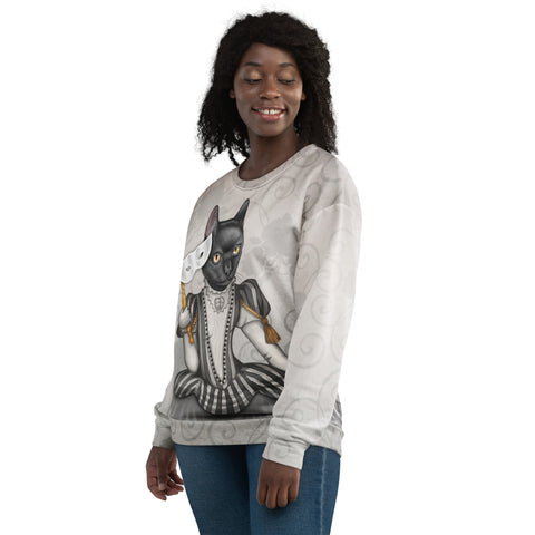 Unisex sweatshirt "The face is a mask, look behind it" (Cat)