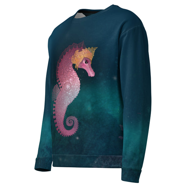 Unisex sweatshirt "Do not feel lonely, the entire universe is inside you" (Seahorse)