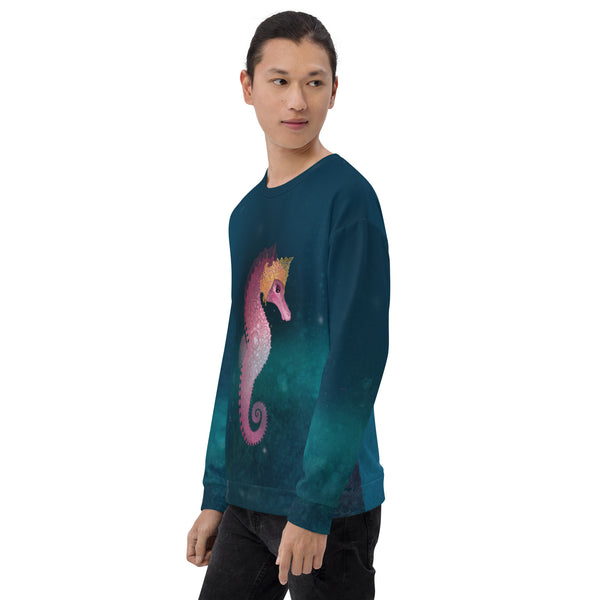 Unisex sweatshirt "Do not feel lonely, the entire universe is inside you" (Seahorse)