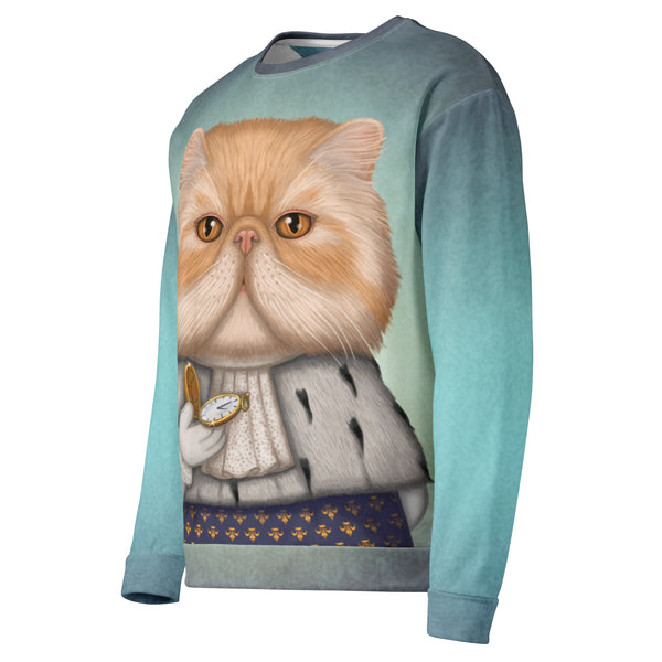 Unisex sweatshirt "Punctuality is the politeness of kings" (Persian cat)