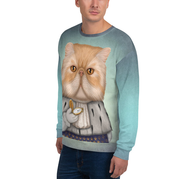 Unisex sweatshirt "Punctuality is the politeness of kings" (Persian cat)