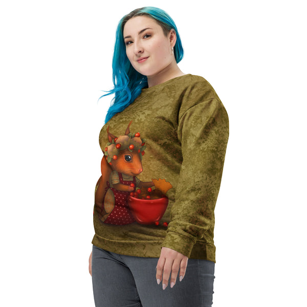 Unisex sweatshirt "The blossoms in the spring are the fruits in autumn" (Squirrel)