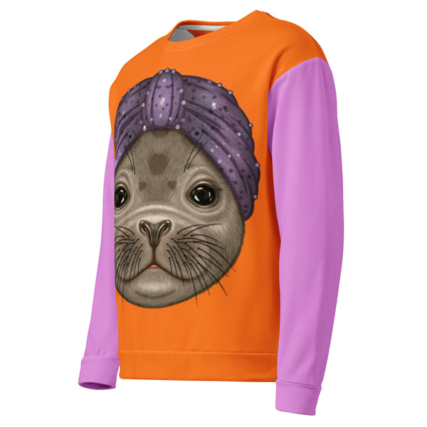 Unisex sweatshirt "Turban hat" (ringed seal)