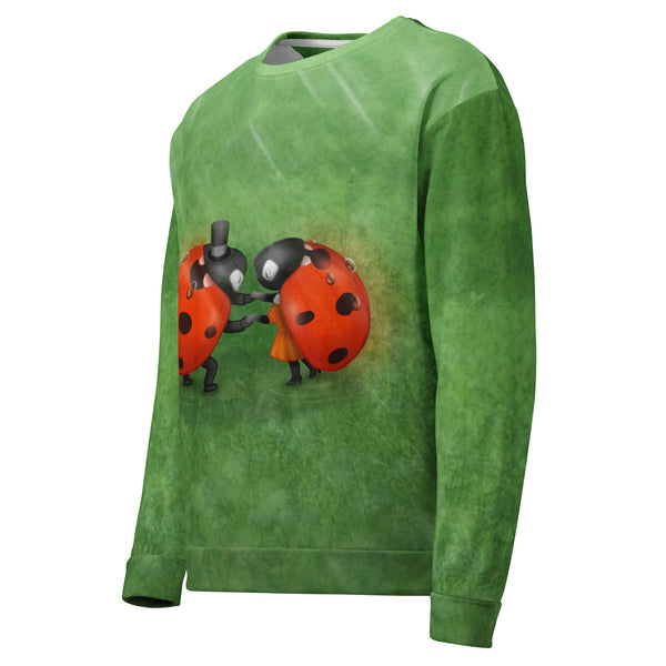 Unisex sweatshirt "Two lovers in the rain don't need an umbrella" (Ladybugs)