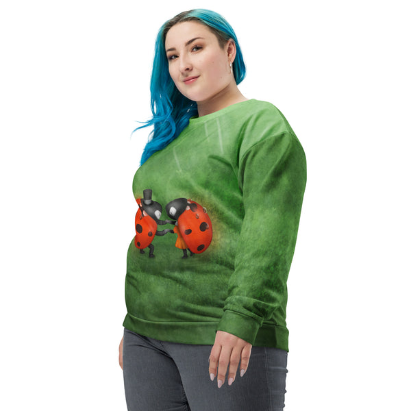 Unisex sweatshirt "Two lovers in the rain don't need an umbrella" (Ladybugs)