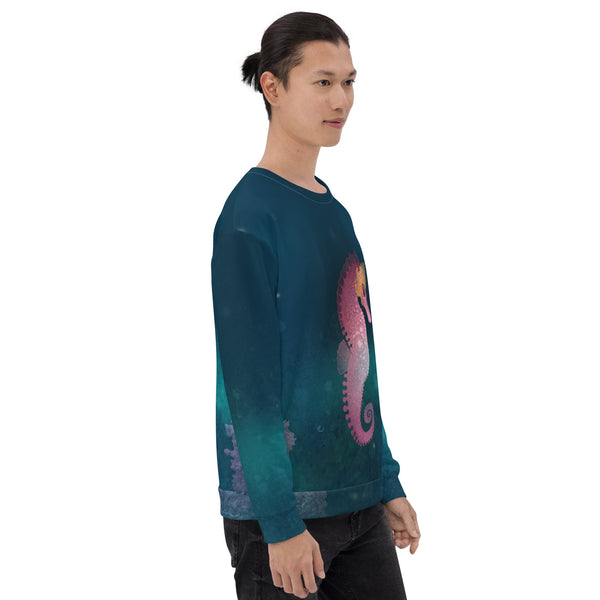 Unisex sweatshirt "Do not feel lonely, the entire universe is inside you" (Seahorse)