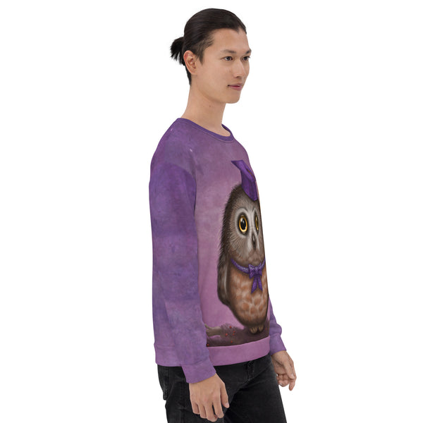 Unisex sweatshirt "Wonder is beginning of wisdom" (Owl)