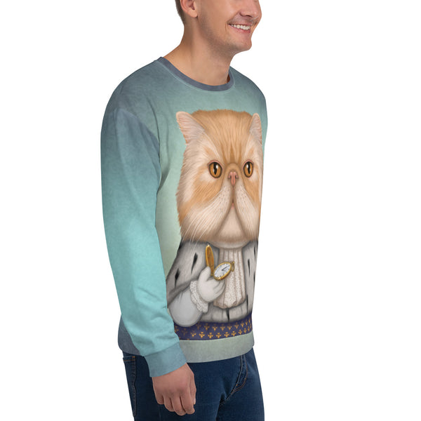 Unisex sweatshirt "Punctuality is the politeness of kings" (Persian cat)