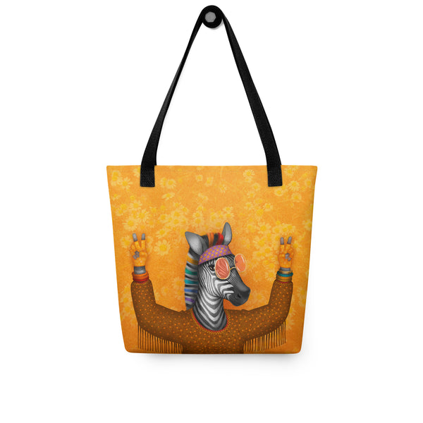 Tote bag "Life isn't just black and white" (Zebra)