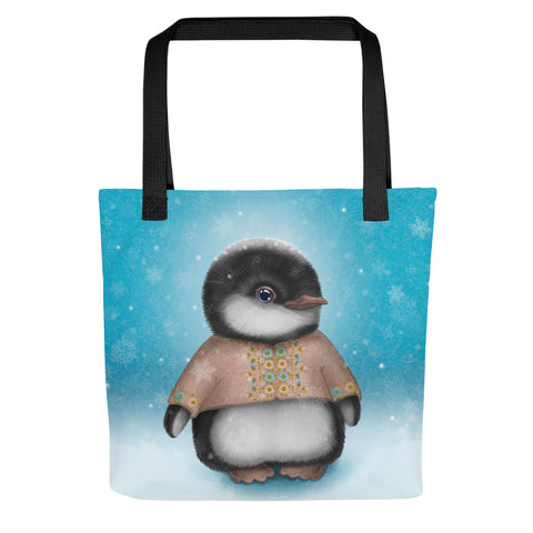Tote bag "When snow falls, nature listens" (Penguin)