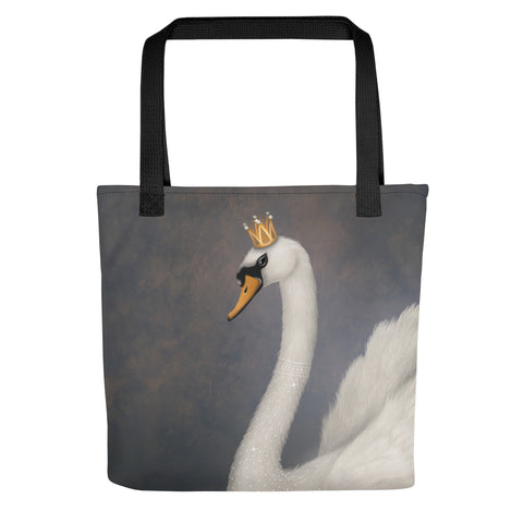 Tote bag "Even if you enter the dirty water, stay neat like a white swan" (Swan)
