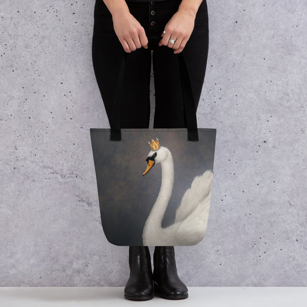 Tote bag "Even if you enter the dirty water, stay neat like a white swan" (Swan)