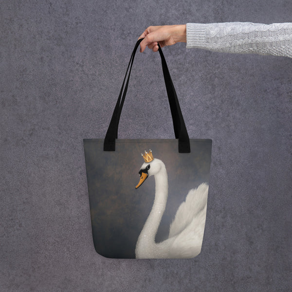 Tote bag "Even if you enter the dirty water, stay neat like a white swan" (Swan)