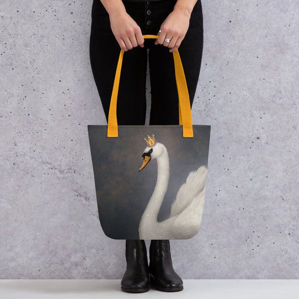 Tote bag "Even if you enter the dirty water, stay neat like a white swan" (Swan)