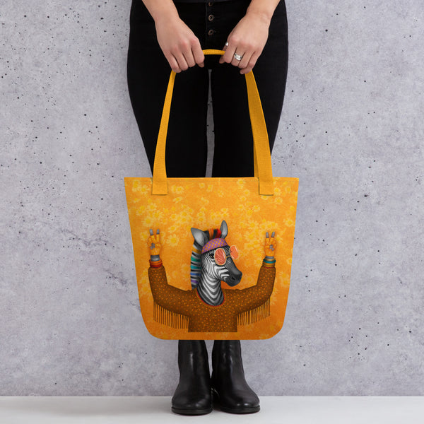 Tote bag "Life isn't just black and white" (Zebra)