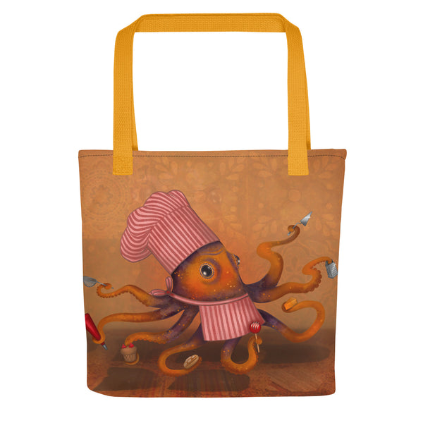 Tote bag "Cooking is my superpower and apron is my cape" (Octopus)