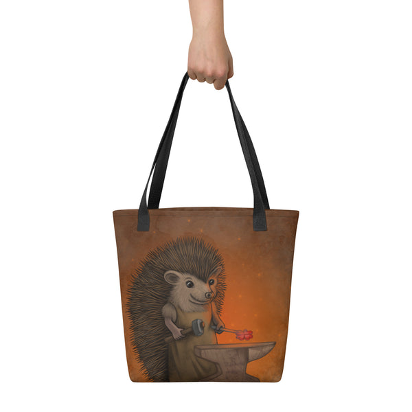 Tote bag "Everyone is the blacksmith of his own fortune" (Hedgehog)