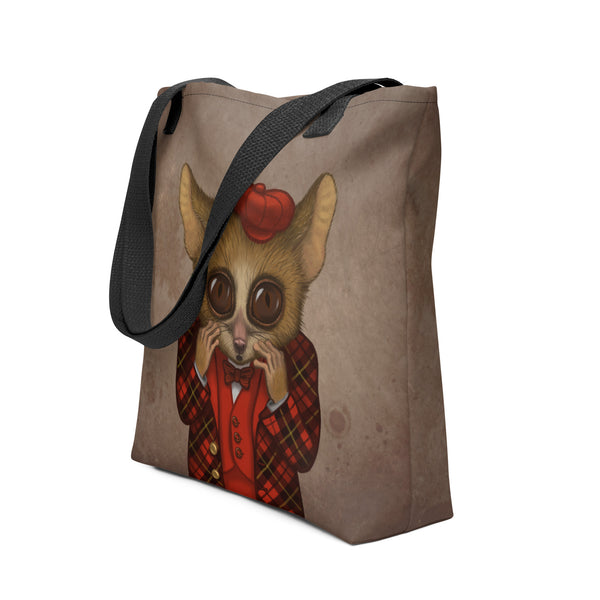 Tote bag "Fear has big eyes" (Mouse lemur)