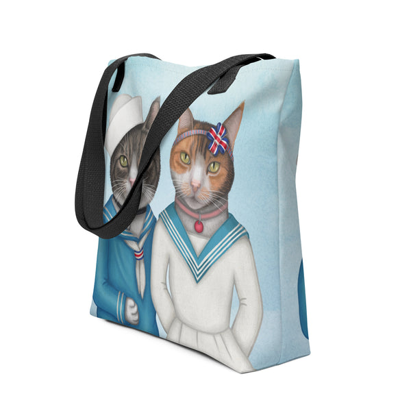 Tote bag "Brothers and sisters are as close as hands and feet" (Cats)