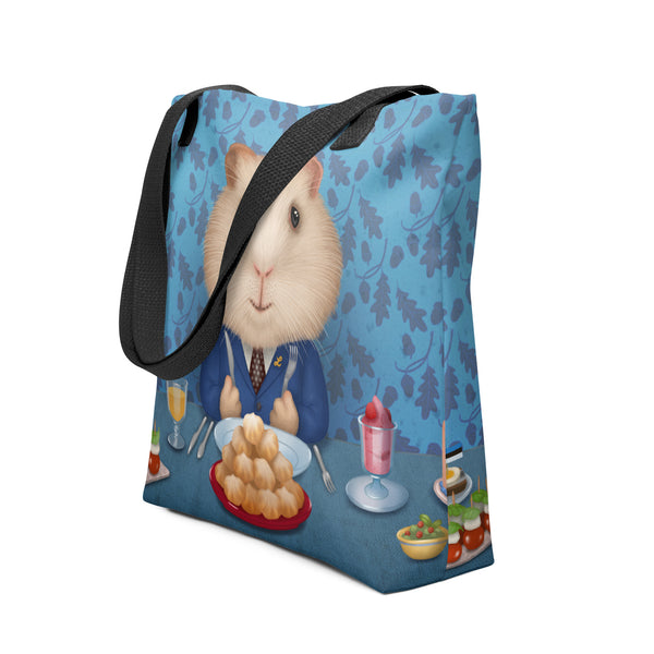 Tote bag "Life is a party table, so don't starve" (Guinea pig)