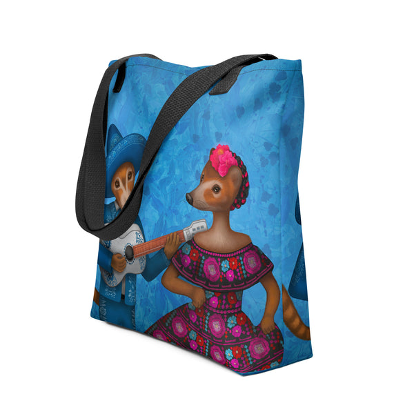 Tote bag "One string is good enough for a good musician" (South American coatis)