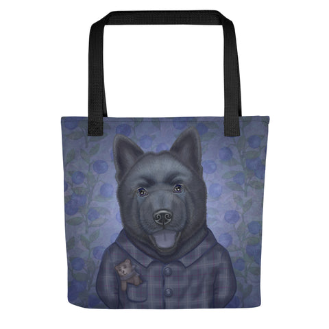 Tote bag "Darkness does not bite, it just sniffs a bit" (Chow-Chow)