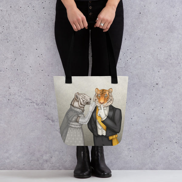 Tote bag "Speech is silver, silence is golden" (Tigers)
