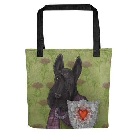 Tote bag "Real power is in the heart" (Scottish Terrier)
