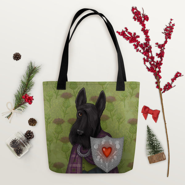 Tote bag "Real power is in the heart" (Scottish Terrier)