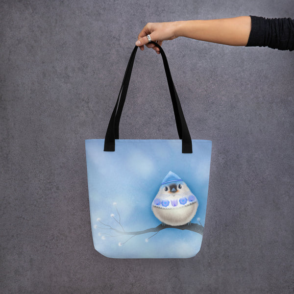 Tote bag "I want to be your favorite hello and your hardest goodbye" (Tufted titmouse)