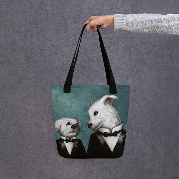 Tote bag "The apple never falls far from the tree" (Dogs)