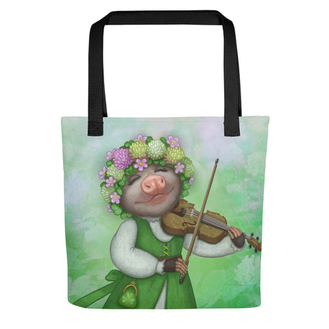 Tote bag "The older the fiddle the sweeter the tune" (Opossum)