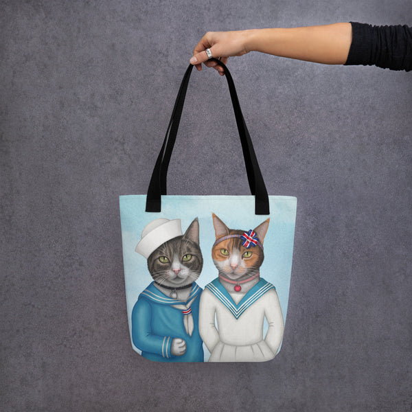 Tote bag "Brothers and sisters are as close as hands and feet" (Cats)