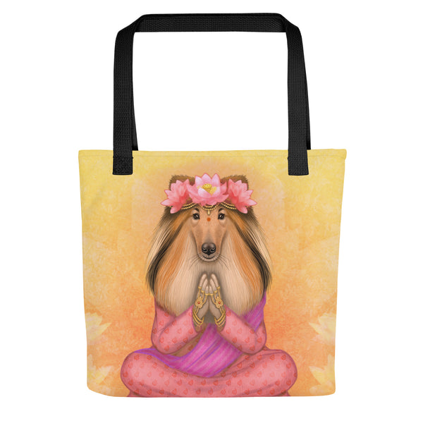 Tote bag "What we think, we become" (Rough Collie)