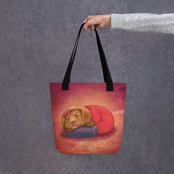 Tote bag "Let her sleep for when she wakes she will move mountains" (Nova Scotia Duck Tolling Retriever)