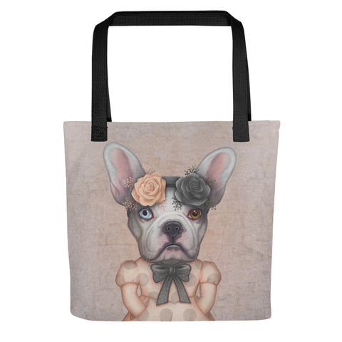 Tote bag "We all have light and dark inside us" (French bulldog)