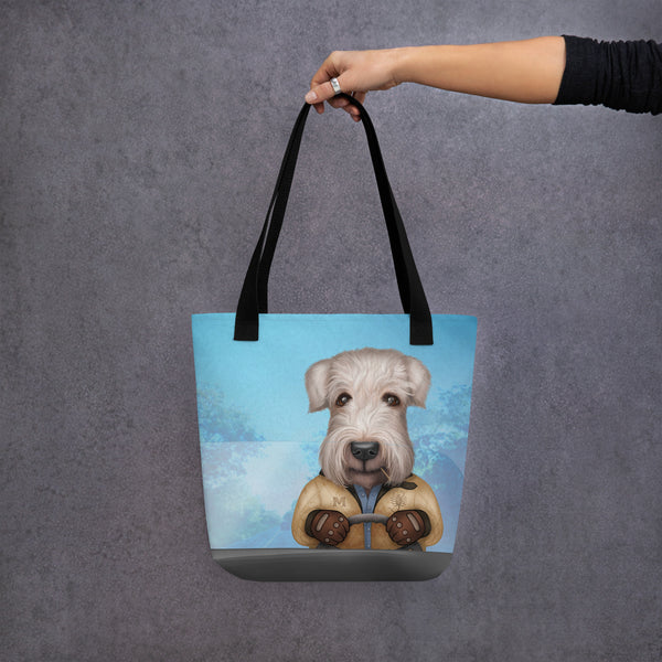 Tote bag "Life is a journey, enjoy the ride" (Irish soft-coated Wheaten Terrier)