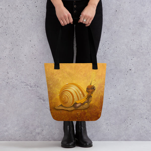 Tote bag "The bad news is that time flies, the good news is you are a pilot" (Snail)