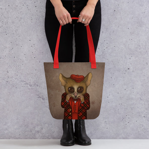 Tote bag "Fear has big eyes" (Mouse lemur)