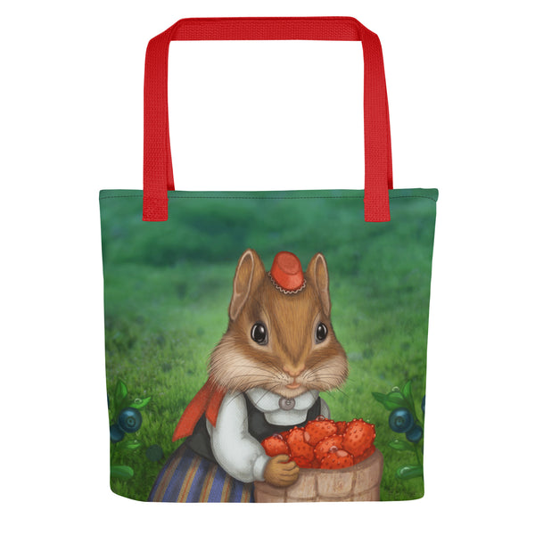 Tote bag "Other land blueberry, own land strawberry" (Chipmunk)