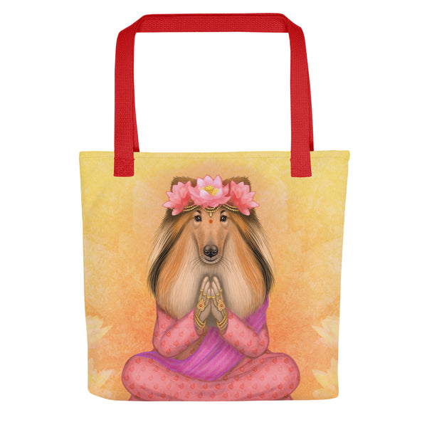 Tote bag "What we think, we become" (Rough Collie)