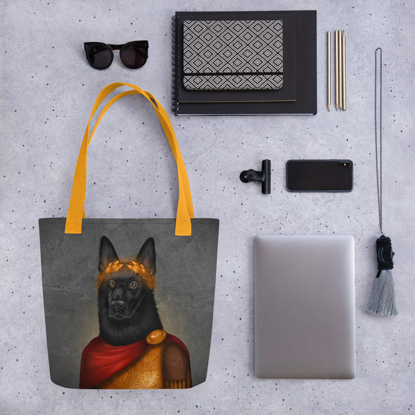 Tote bag "Either Caesar or nothing" (Black German shepherd)